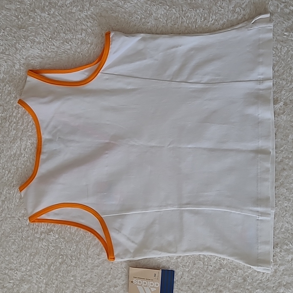 RARE Vintage Tennessee Lady Vols NEW UT ADIDAS Tennis Top White Racer Back Large - Picture 10 of 13
